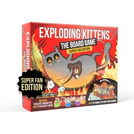Exploding Kittens Exploding Kittens: Board Game - The Superfan Edition - The First Exploding Kittens Board Game - Action Packed Party Game - 2-6 Players Aged 7+ - Great for Adults, Teens, Collectors, Kids