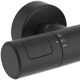Ideal Standard Ceratherm T25+ Aufputz-Duschsystem mit Thermostat Schwarz Matt A8498XG