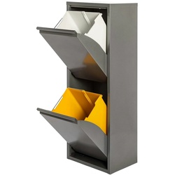 Wellhome WELL HOME Metall-Recycling-Schrank 2 Fächer in Grau