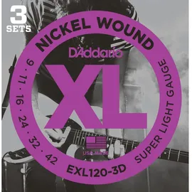d’addario EXL110 3er Set für E-Gitarre Light 010 - 046