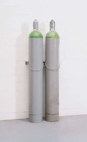 Gasflaschen-Wandhalterung aus Stahl, für 2 Gasflaschen mit max. Ø: 230 mm