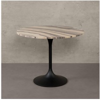 MAGNA Atelier Esstisch Tokio mit exklusiver Marmor Tischplatte, Küchentisch, Dining Table, seltener Naturstein, Unikat, 96x76cm grau