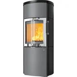Kaminofen Hark 44-5.5 GT ECOplus RUA 8 kW - Ofenkacheln: opak-schwarz - Korpus: titan/verchromt