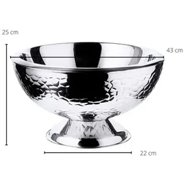 Edzard Sektkühler Capri, Edelstahl hochglanzpoliert, außen gemustert, ø 43 cm, H 24 cm