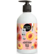 Organic Shop Hand Soap Rose & Peach 500ml