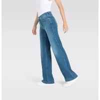 MAC Dream Wide Leg Jeans in mittelblauer Waschung-D38 / L30