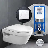 Villeroy & Boch Architectura Komplett-SET Wand-WC mit neeos Vorwandelement,, 5684HR01+16601WH#SET,