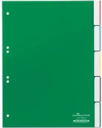 DURABLE Blanko Register DIN A4 Grün 5-teilig PVC (Polyvinylchlorid) 6 Löcher 6220