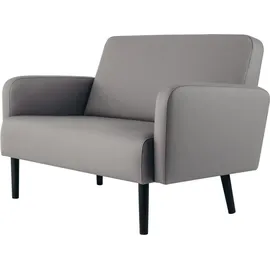 MEET Sessel Lisboa Kunstleder 124 x 83 x 55 cm Grau/Schwarz