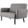 MEET Sessel Lisboa Kunstleder 124 x 83 x 55 cm Grau/Schwarz