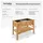 Tectake Hochbeet mit Ablage 119 x 53 x 90 cm braun