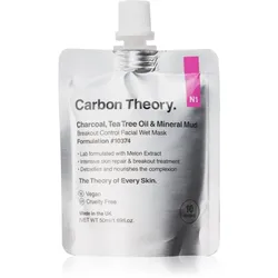 Carbon Theory Charcoal, Tea Tree Oil & Mineral Mud intensive regenerierende Maske für problematische Haut, Akne 50 ml