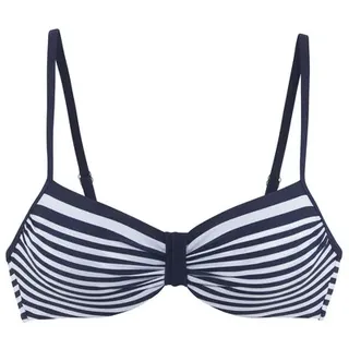 LASCANA Bügeleinsatz-Bikini-Top Damen Blau/Weiß 46 Cup G