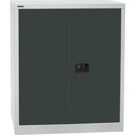 BISLEY Stahlschrank Universal E402A01G525 lichtgrau, anthrazitgrau 91,4 x 40,0 x 100,0 cm, aufgebaut