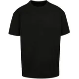 Build Your Brand sportliches Build Your Brand Herren T-Shirt Oversize 240 g/m2 mit Baumwolle Schwarz - L