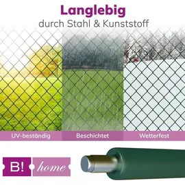 B!Home Maschendrahtzaun Gartenzaun grün : 80 cm x 15 m