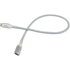 Equip 128375 USB 3.2 Gen 2 C auf C Verlängerung Kabel 0,5m PD100W 4K/60Hz 10Gbps weiß