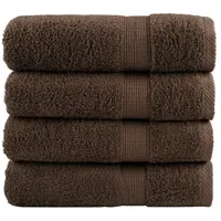 VidaXL Premium-Handtücher solund 4 Stk. Braun 50x100 cm 600