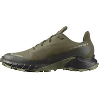 Salomon Alphacross 5 Gore-Tex Wasserdichte Herren Trail-Laufschuhe,Starker Grip,Wasser- und Wetterschutz,Olive Night,45 1⁄3