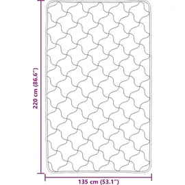 vidaXL Ganzjahresbettdecke Gepolstert Creme 135 x 220 cm