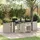 vidaXL 5-teiliges Garten-Esszimmer-Set mit Kissen Hellgrau Poly-Rattan - Hellgrau