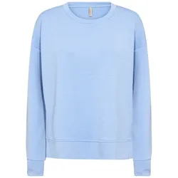 Sweatshirt SOYACONCEPT "SC-BANU 164", Damen, Gr. M, air blau, Sweatware, Obermaterial: 48% Modal, 48% Polyester, 4% Elasthan, unifarben, modisch, regular fit normal, Rundhals, Langarm Rippbündchen, Sweatshirts, aus glatter Modal Qualität für ein angenehmes Tragegefühl
