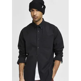 Selected Langarmhemd Schwarz M