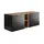 rodan fabryka mebli Rodan Waschbeckenunterschrank 140 cm Schwarz Matt mit Brauner Ablage Und Waschtischplatte, 46 x 140 x 57 Cm, Feuchtraumgeeignet