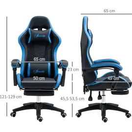 Vinsetto Gaming Stuhl Schwarz Blau