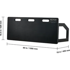 Vevor Fußball Rebound Board, Tragbares Prellwand Brett 100 x 40 cm, Rebounder Wand-Rebound-Ausrüstung, Kinder & Jugendliche, Doppel-Winkel-Board ... - Schwarz