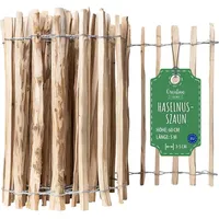 Creative Home Staketenzaun 60cm (LxH) | Haselnusszaun Rollzaun Lattenabstand 3-5 cm Gartenzaun Holzzaun Rasenkante Blumenbeet Umrandung | Braun