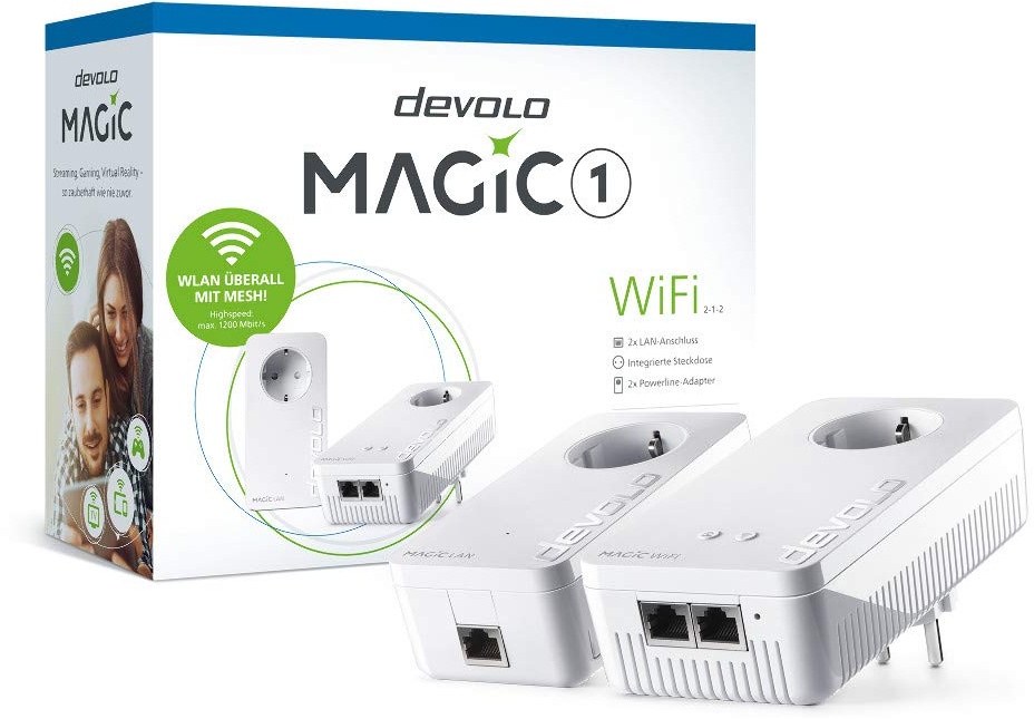 Devolo Magic 1 WiFi 1200 Mbit/s Ethernet LAN Anschluss WLAN weiß 2 Stück