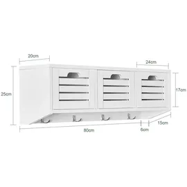 SoBuy Wandgarderobe FHK19 Weiß