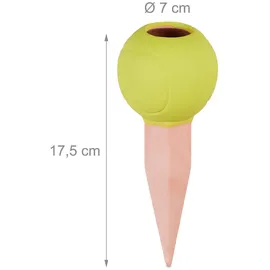 Relaxdays Tonkegel Tennisball 4er Set Bewässerungskugel