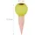 Relaxdays Tonkegel Tennisball 4er Set Bewässerungskugel