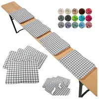 Heimtexland ® Sitzkissen 4er Set Bierbank Polster Auflage Bierzeltgarnitur