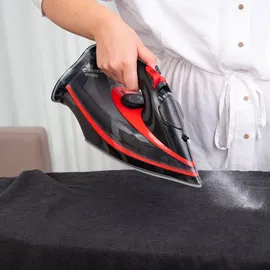 Lehmann Bügeleisen Dampfbügeleisen Keramikfuß 3000W Calc-Clean-Funktion 9in1 | hohe Dampfleistung | geringes Gewicht | Schwarz