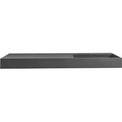 Wandwaschbecken Mineralguss schwarz rechteckig 150 x 48 cm CUSCO
