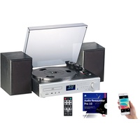Plattenspieler/Digitalisierer, DAB+, CD, Bluetooth, MC, USB, MP3, 80 W