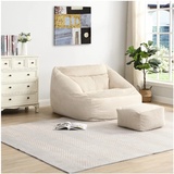 Home Deluxe Sitzsack mit Hocker COZY - Beige