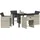 vidaXL Garten Essgruppe 5 Stk. Hellgrau Poly-Rattan