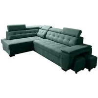 Sonstige Verlage Ecksofa Grand mit Schlaffunktion 277x180x86 Flaschengrün