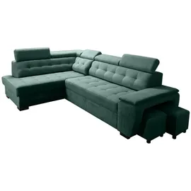 Sonstige Verlage Ecksofa Grand mit Schlaffunktion 277x180x86 Flaschengrün