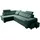 Sonstige Verlage Ecksofa Grand mit Schlaffunktion 277x180x86 Flaschengrün