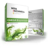 Vita Schnell Omega 3 Algenöl – 60 hochdosierte Algenöl Kapseln mit 250mg EPA und DHA – Omega 3 vegan, glutenfrei & laktosefrei – Algenöl ohne Allergene – nachhaltig produziertes Omega 3