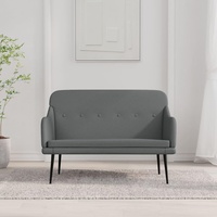 Festnight Sitzbank Küche oder Esszimmer mit Armlehne Esszimmerbank Bank Polsterbank Esszimmerbank mit Rückenlehne Küchenbank Küchensofa Stoff Dunkelgrau 110x76x80 cm