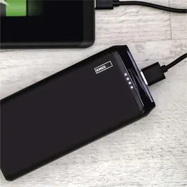 EMOS ALPHA2 Powerbank 20000mAh mit Passthrough, Ausgang 2x USB, 1x USB-C; Eingang 1x micro USB, 1x USB-C, inkl. USB-C Kabel, B0527B - schwarz