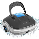 WINNY POOL CLEANER Poolroboter Akku, 100 Min. Leistungsstarke Reinigung, Poolsauger mit Batterie Aufrüsten, Dual-Antriebsmotoren, Automatischer Poolreiniger für Pool mit Flachem Boden bis 80 m2