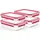 Emsa Frischhaltedose rechteckig rot 16,7 cm x 22,6 cm x 7 cm 1,1 l 4-teiliges Set