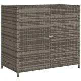 vidaXL Gartenschrank Grau 83x45x76 cm Poly Rattan